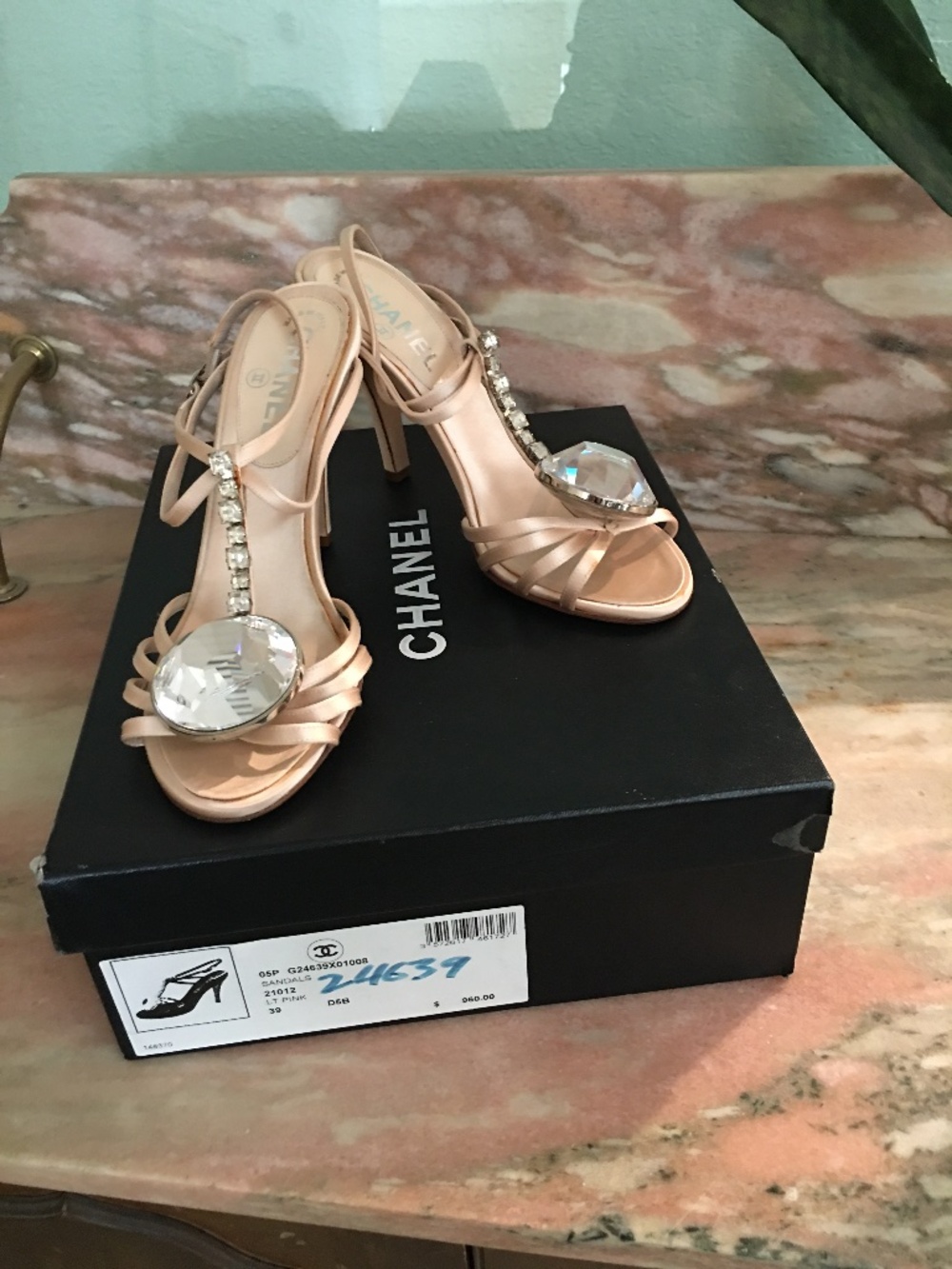 Chanel rhinestone sandles